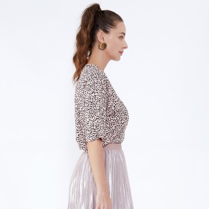 Leopard Print Dámské oděvy Bavlna Sarees vzory Tištěné halenka