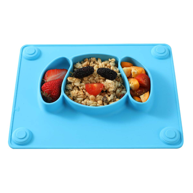 Nové produkty 2019 BPA Baby Baby Silikon Placemat Dinner Plate with sací Cup