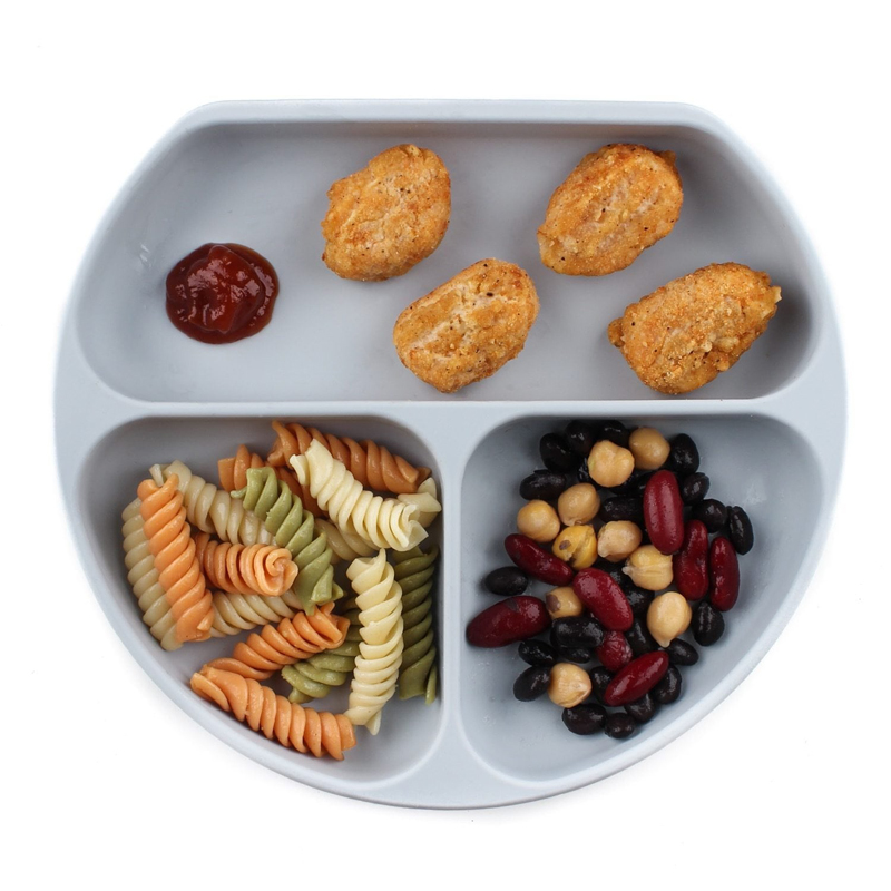 kulatý tvar potravinářské třídy silikonová deska dětská gumová večeře talíř velkoobchod