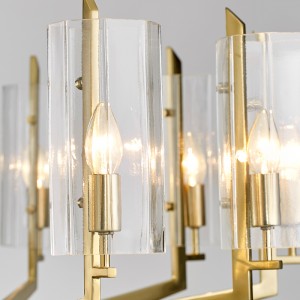 Moderní nordické kovové sklo Luxusní lustr atmosférický Km2132