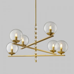 Moderní umělecký design Obývací pokoj Móda Skleněná koule Lustr Km2131