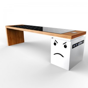 2019 Moderní design Inteligentní solární venkovní nábytek Zahrada s hlubokou lavičkou