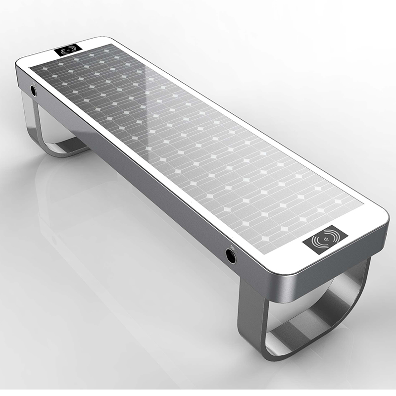 2019 Nejnovější design Smart Urban Venkovní solární kovová nabíječka pro mobilní telefon