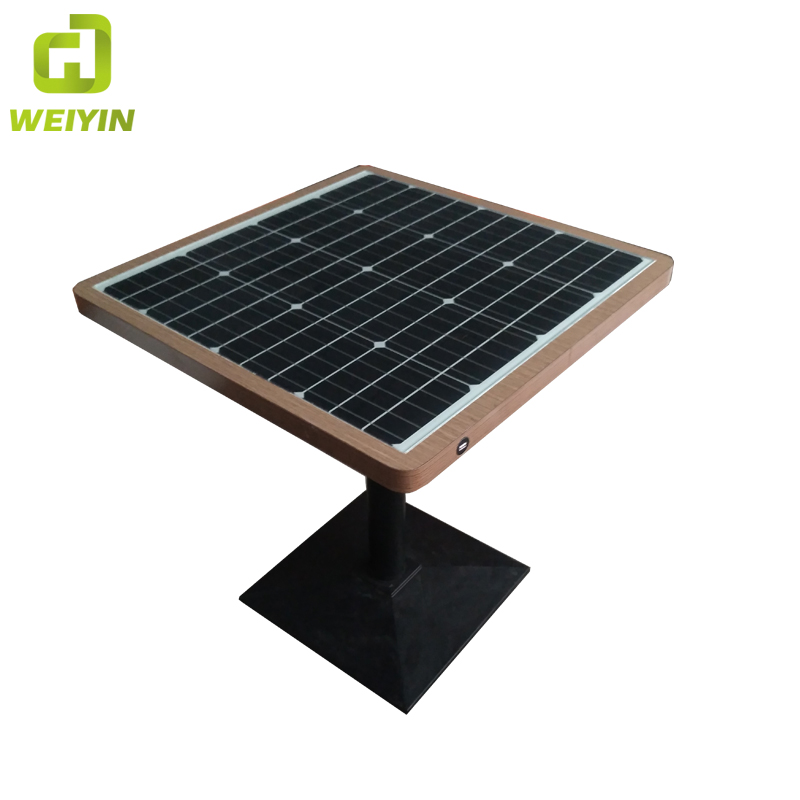 Solární telefon USB a bezdrátové nabíjení WiFi Hot Spot Smart Garden Table