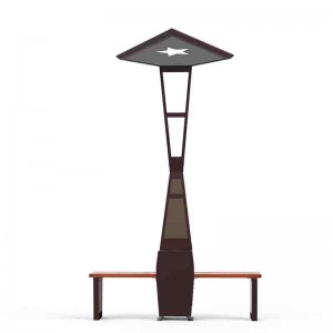 Vysoce kvalitní nabíjení telefonu WiFi Hot Spot LED Reklama Smart Solar Outdoor Park Steel Bench