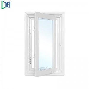 Horizontální otevírání bočních okenních oken Hung Hung pro okna s konstrukčním systémem Swing