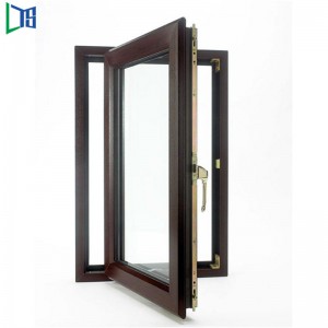 Foshan dvojité zasklení hliníkové francouzské křídlo okna pro bytový dům se zvukovým důkazem