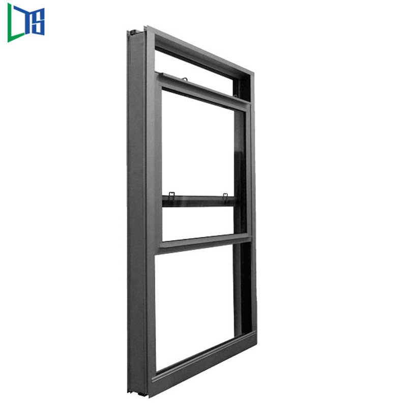 Hliníkové vertikální posuvné okno Double Hung American Double Double Glass Window s bezpečnostním zámkem