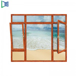 Hliníková okna s naklápěním a zatáčením Hliníková okna s naklápěcí a soustruženou bílou barvou