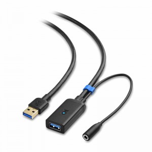 Prodlužovací kabel USB 3.0 Samec na samičí zesilovač signálu zesilovače signálu s napájecím adaptérem 5V / 2A