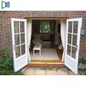 As2047 Hliníkové křídlové dveře s práškovým lakem Šedé a dvojité zasklení s nízkým E zasklením a zvukem