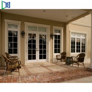 As2047 Stardard Hliníkové křídlo Dveře s křídlovými dveřmi Práškové lakování dokončeno dvojité zasklení