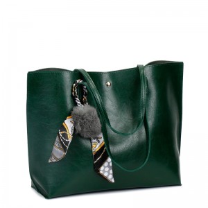 HD0823 - Velkoobchod Aliexpress Hot Sales Green PU Leather Women Fashion Shopping Tote Bag