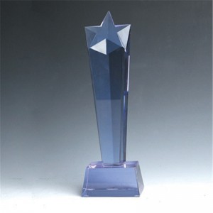 Hvězda tvaru zkosené křišťálové trofeje