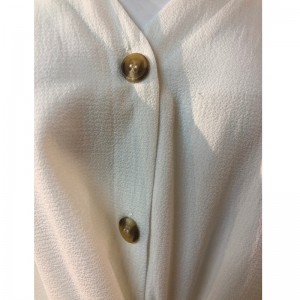 WHITE TIE FRONT BLOUSE JLWB0004