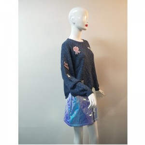 LADIES 'KARTOON BADGE JUMPER RLWS0013F