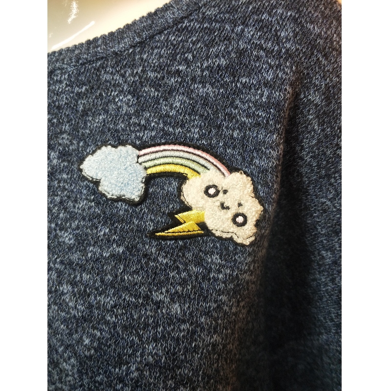 LADIES 'KARTOON BADGE JUMPER RLWS0013F