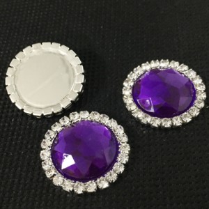 módní ozdobné různé barvy kulaté ploché zpět drahokamu akrylový křišťál tlačítko 12