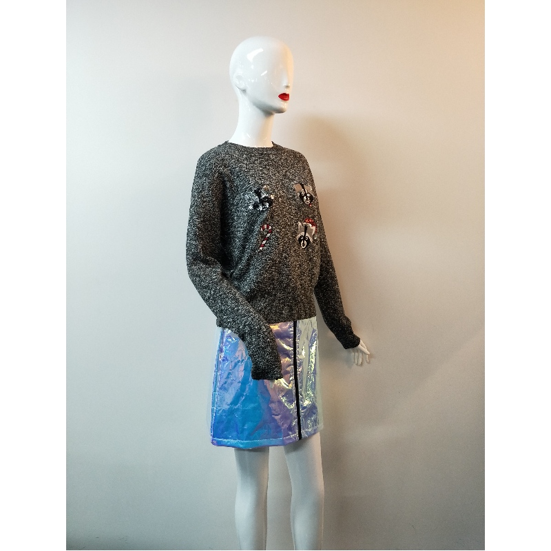 GREY SWEATER DE PRINT ANIMAL RLWS0060F