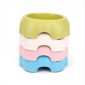 květinová pšeničná sláma mísa pro domácí mazlíčky, domácí jídla, misky pro kočky pro psy