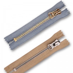 kovový zip hotový zip kovový zip uzavřený konec a otevřený konec dvěma způsoby 3