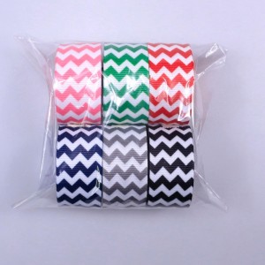 5 # Populární přizpůsobené logo Chevron Printed Grosgrain Ribbon