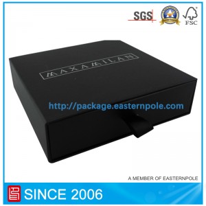 Černá tuhá kartonová zásuvka box