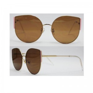 Velkoobchod Vlastní Logo Metal Sluneční brýle Ženy Big Cat Eyes Frame