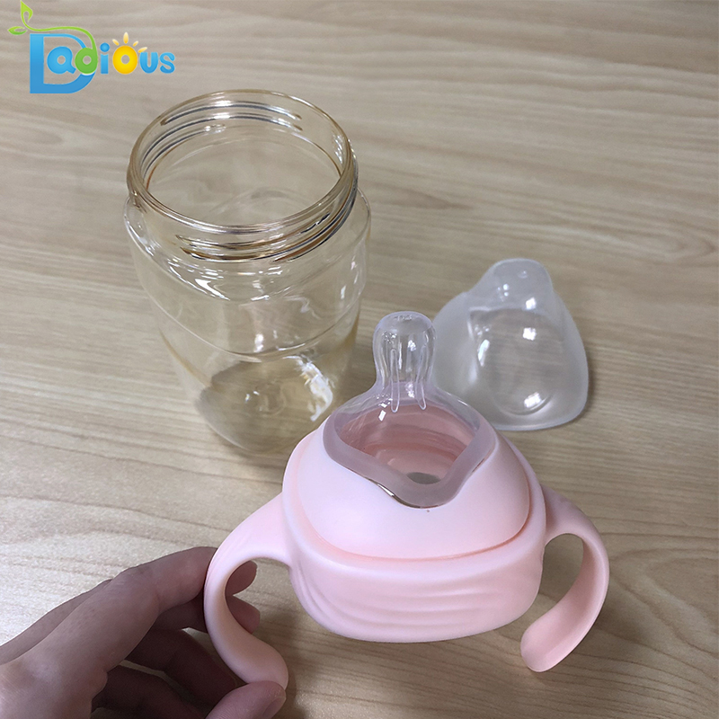 Novorozená BPA láhev na krmení zdarma PPSU 240ML kojenecká láhev vlastní logo kojenecká láhev s rukojetí