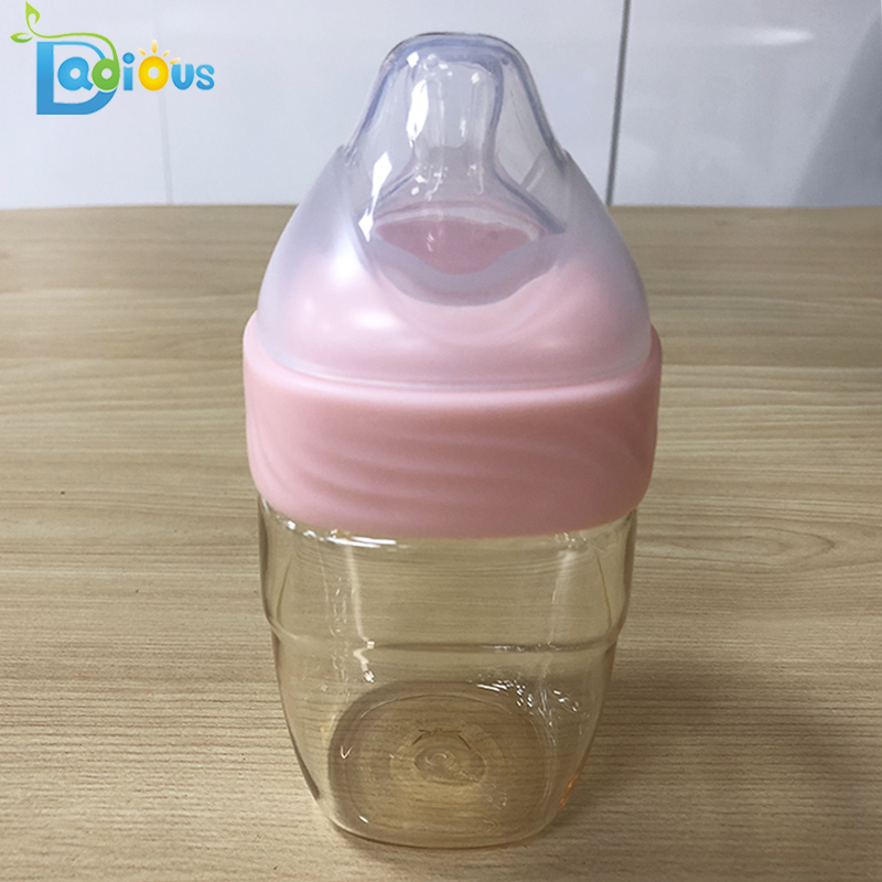 OEM servisní široký krk dětská kojenecká láhev odolná PPSU dětská láhev silikonová bradavka krmná láhev pro kojence