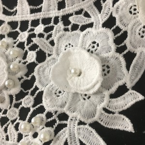 Nový krční límec s korálky nášivka krajky