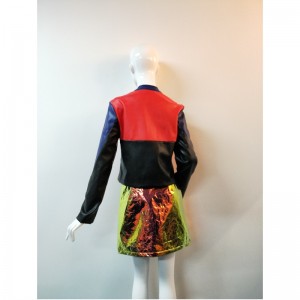 BUNDA CONTRAST PU BIKER RLWPJ0005N