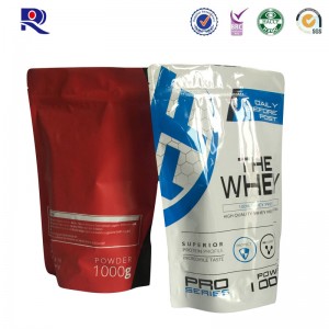 Potištěný a laminovaný stojan pro pšeničný prášek a jiné výživové výrobky