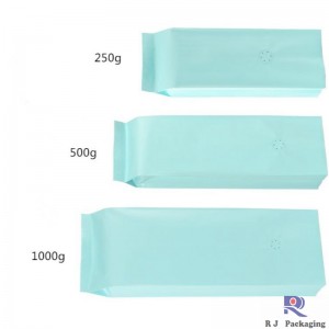 Velkolepá strana Gusset Valted Matte nebo lesk hliníková fólie Káva Bag 250g 500g 1000g