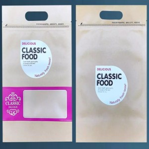 Vysoce kvalitní tištěné přizpůsobení potisku na zip pro balení potravin s rukojetí