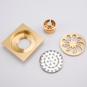 Niklový bronzový automatický sifonový podlahový sifon