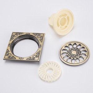 Mosazný PVC podlahový ozdobný sprchový odtokový filtr