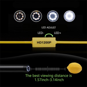 Bezdrátový endoskop 2,0 megapixely HD WiFi Borescope Camera Micro Interface Waterproof Inspection Snake Camerafor Android, iOS a Windows, iPhone, Samsung, Tablet, Mac