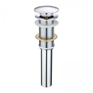 Klikové chromové umyvadlo s umyvadlovou trubkou bez přepadu