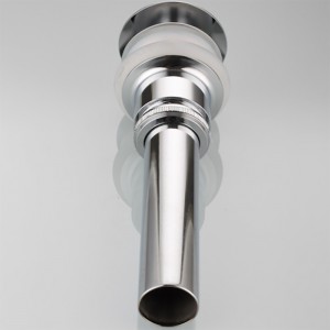 Odtoková mísa s prodlouženým klikovým odpadem z klikového uzávěru nesestavená