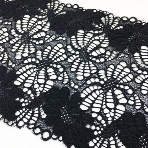 Nylonová spandexová elastická široká krajka s 18CM pro spodní prádlo nebo oděvy