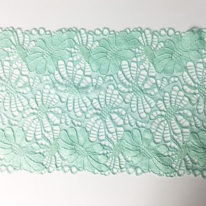 Nylonová spandexová elastická široká krajka s 18CM pro spodní prádlo nebo oděvy