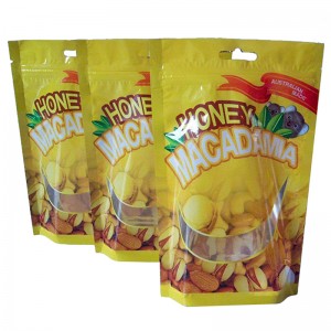 Čína dodavatelé na zakázku potištěné plastové stojanové pouzdro, bonbóny nebo cukr nebo svačinu používají tašky Mylar na zip, potravinářské doypacky