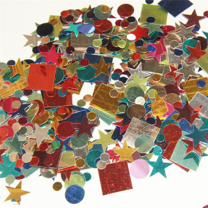 Kovové fólie konfety Party dekorace s rozdílným tvarem