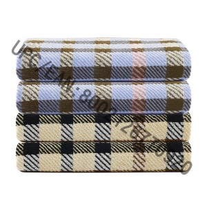 JMD TEXTILE Koupelnové ručníky, 4 kusy Britský styl Plaid Jacquard Ručníky, Velké osušky 100% Bavlna, Osušky Bazén Tělocvična Hotel Travel, College Dorm Room Accessories, Ručník Hnědý Ručník Blue