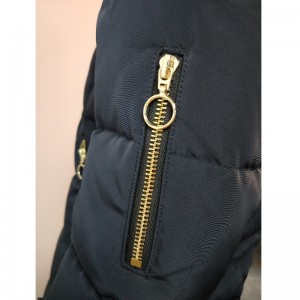 NAVY HIGH-COLLAR PUFFER JACKET RLMPC0003