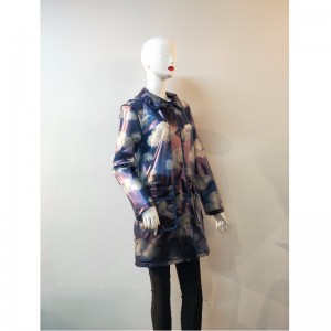LADIES 'NAVY PRINTED TPU JACKET RLWTJ0004