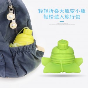 Přenosné kreativní silikagel vodní pohár jídlo třídy skládací venkovní sportovní osobnosti láhev s vodou běží fitness přenosný sportovní pohár s vodou