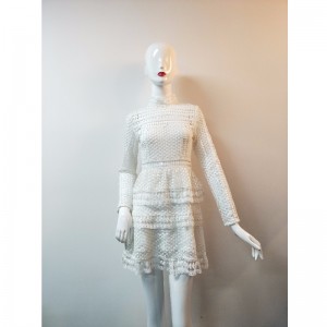 KOŽENÉ BÍLÉ ŠATY JLWD0040