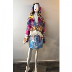 BAREVNÝ KRÁTKÝ KOŽENÝ KOŽE RLWF0006